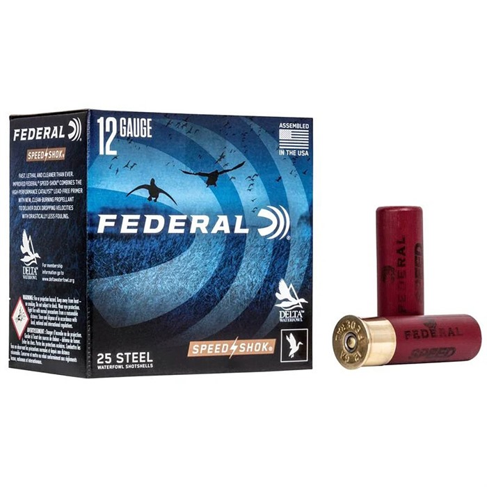 Federal Speed-Shok 12 Gauge Steel Shot 1 1/4 Ounce #4 25 Rounds