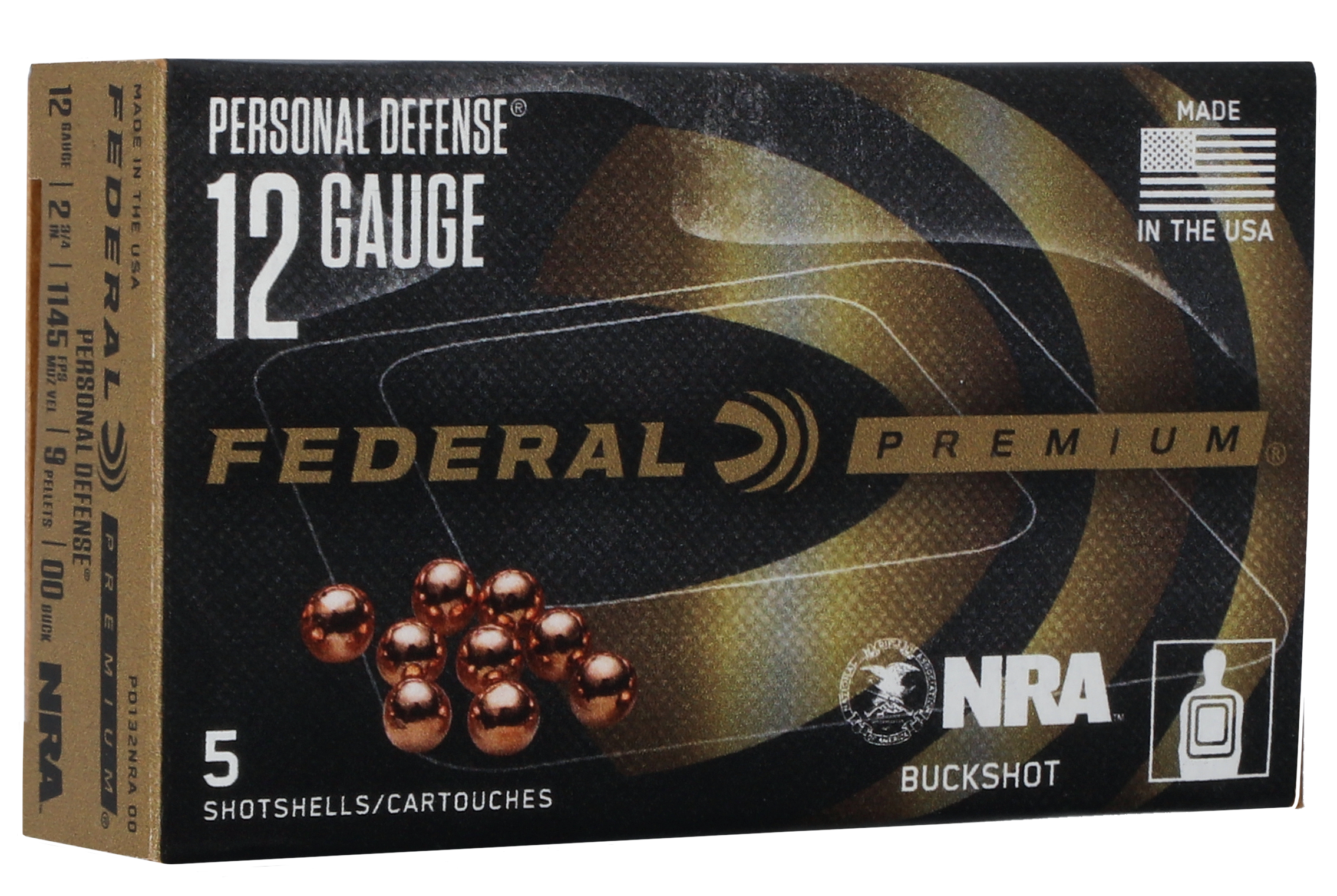 Federal Premium Personal Defense 12 Gauge 00 Buckshot 5 Rounds