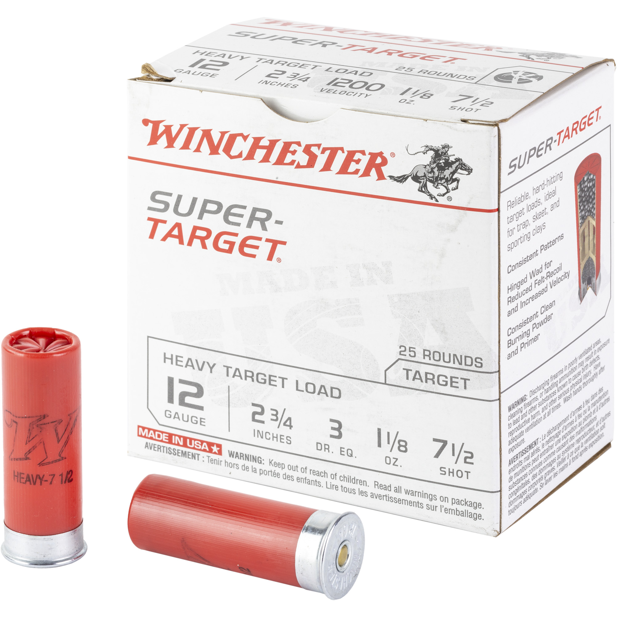Winchester Super Target Heavy Load 12 Gauge Lead 1 1/8 oz 25 Rounds
