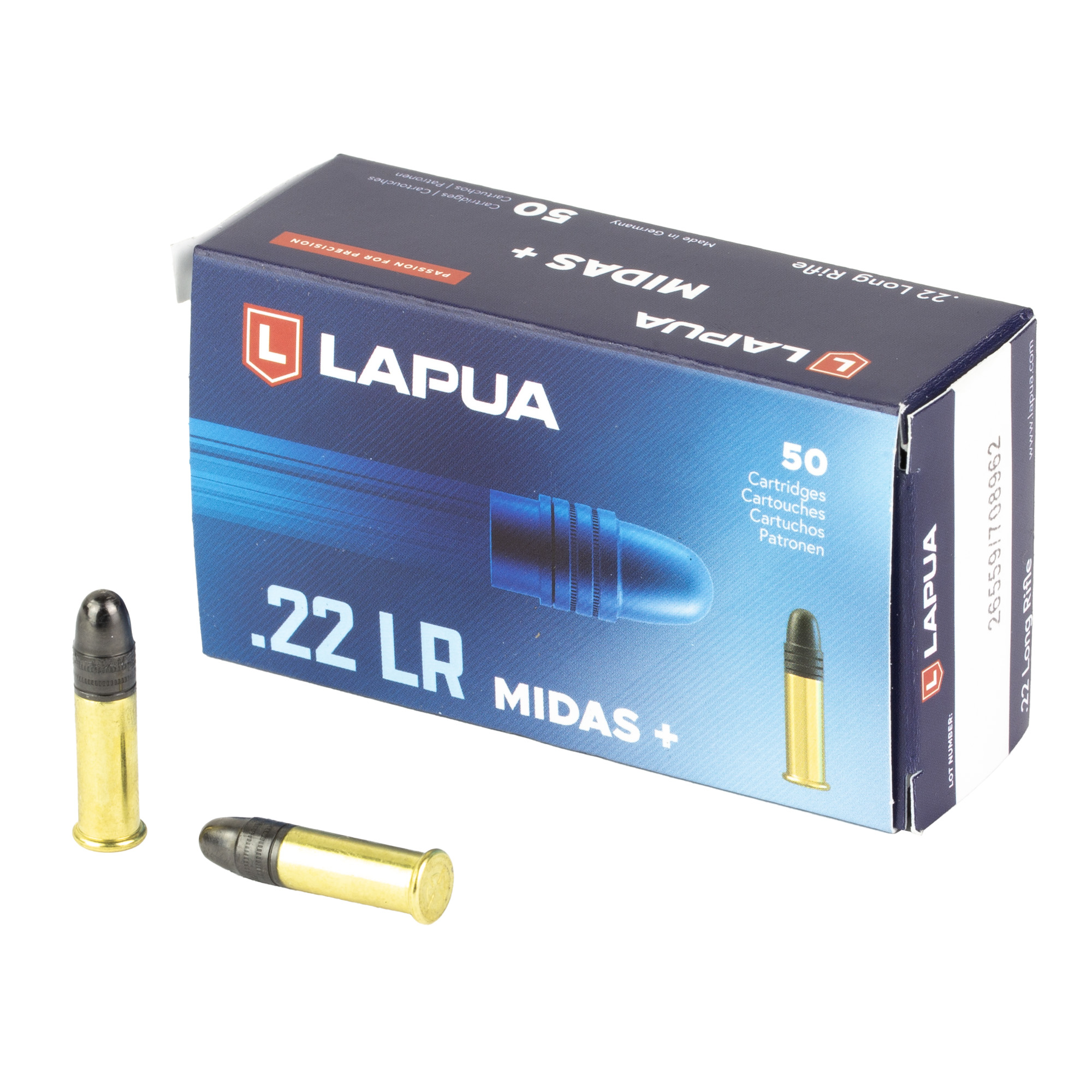 Lapua 420162 Midas+  22LR 40gr Round Nose 50 Rounds