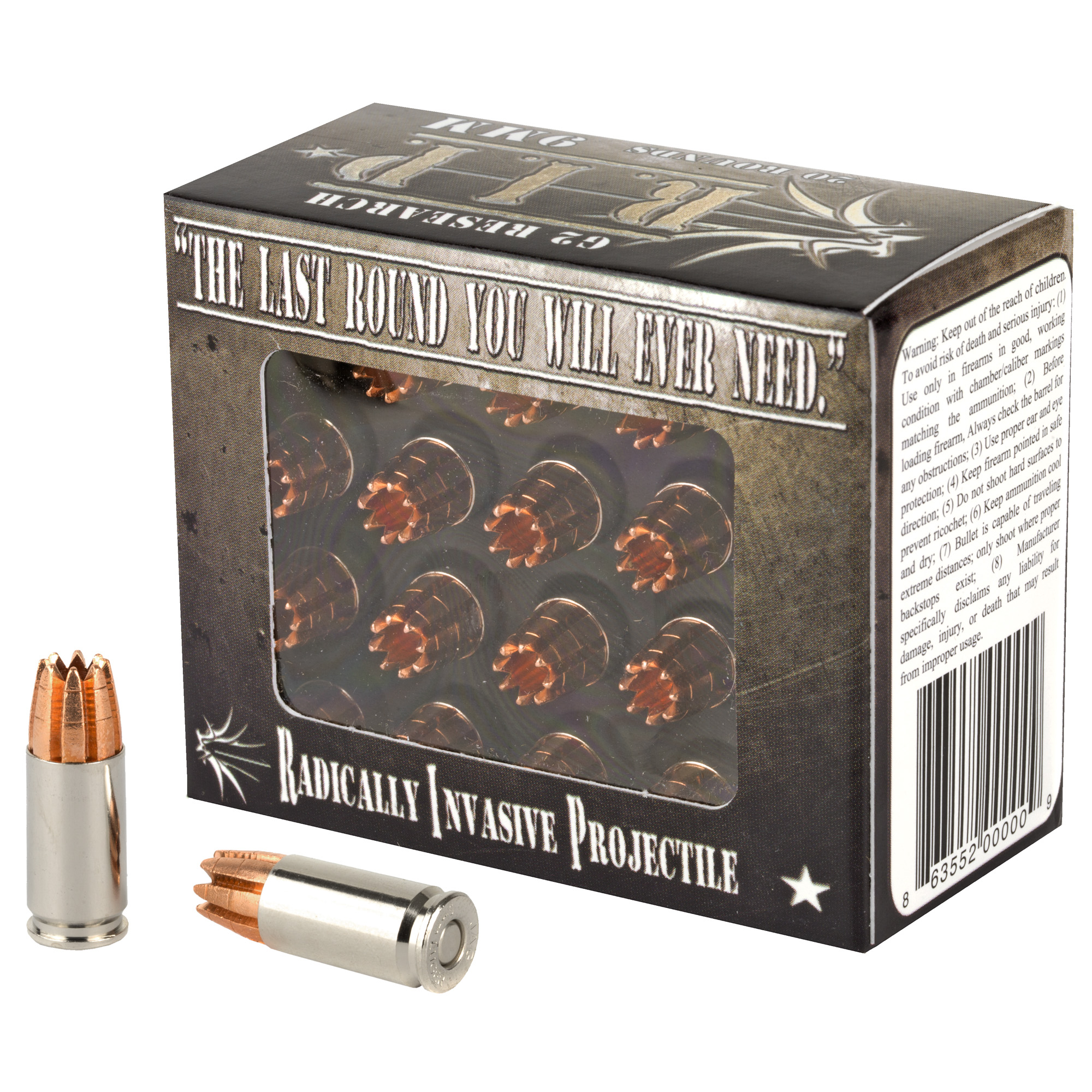 G2 Research G00000 R.I.P  9mmLuger 92gr Fracturing Hollow Point 20 Per Box/25 Case