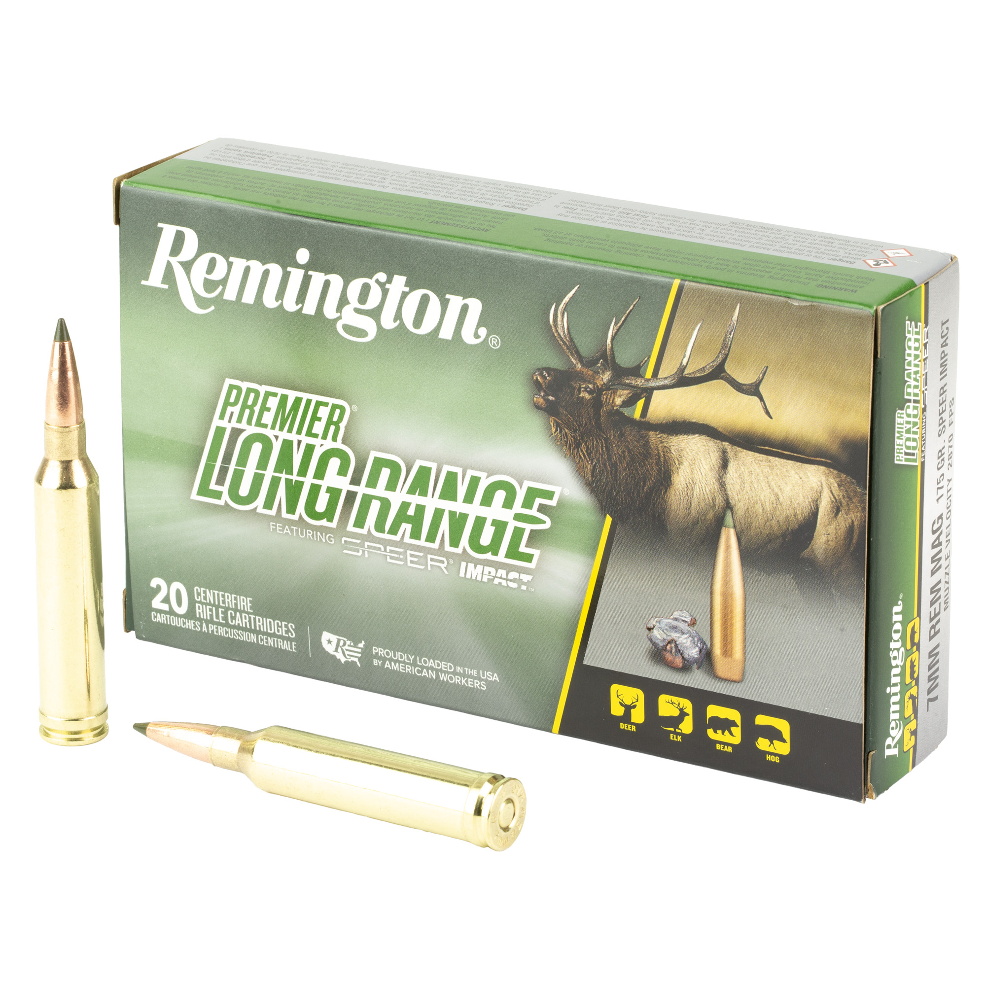 Remington Premier Long Range 7mm Remington Magnum Speer Impact 175 Grain 20 Rounds
