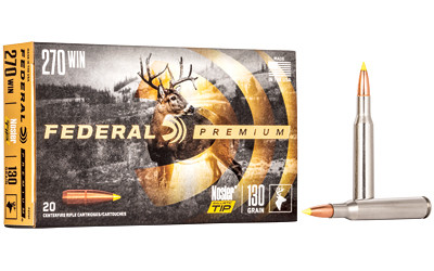Federal Premium 270 Winchester Nosler Ballistic Tip 130 Grain 20 Rounds