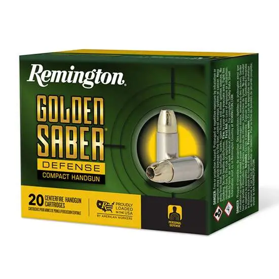 Remington, Golden Saber, 40 S&w, Brass Jacket Hollow Point, 165 Grain, 20 Rounds