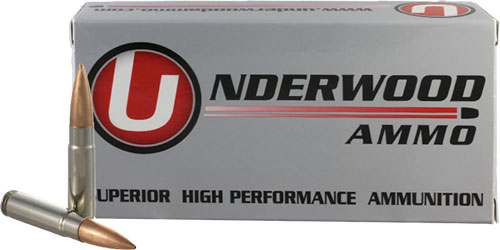 Underwood Ammo Match Hollow Point Boat Tail Rifle Ammunition 300 Blackout 220gr HPBT 1030 fps 20/ct