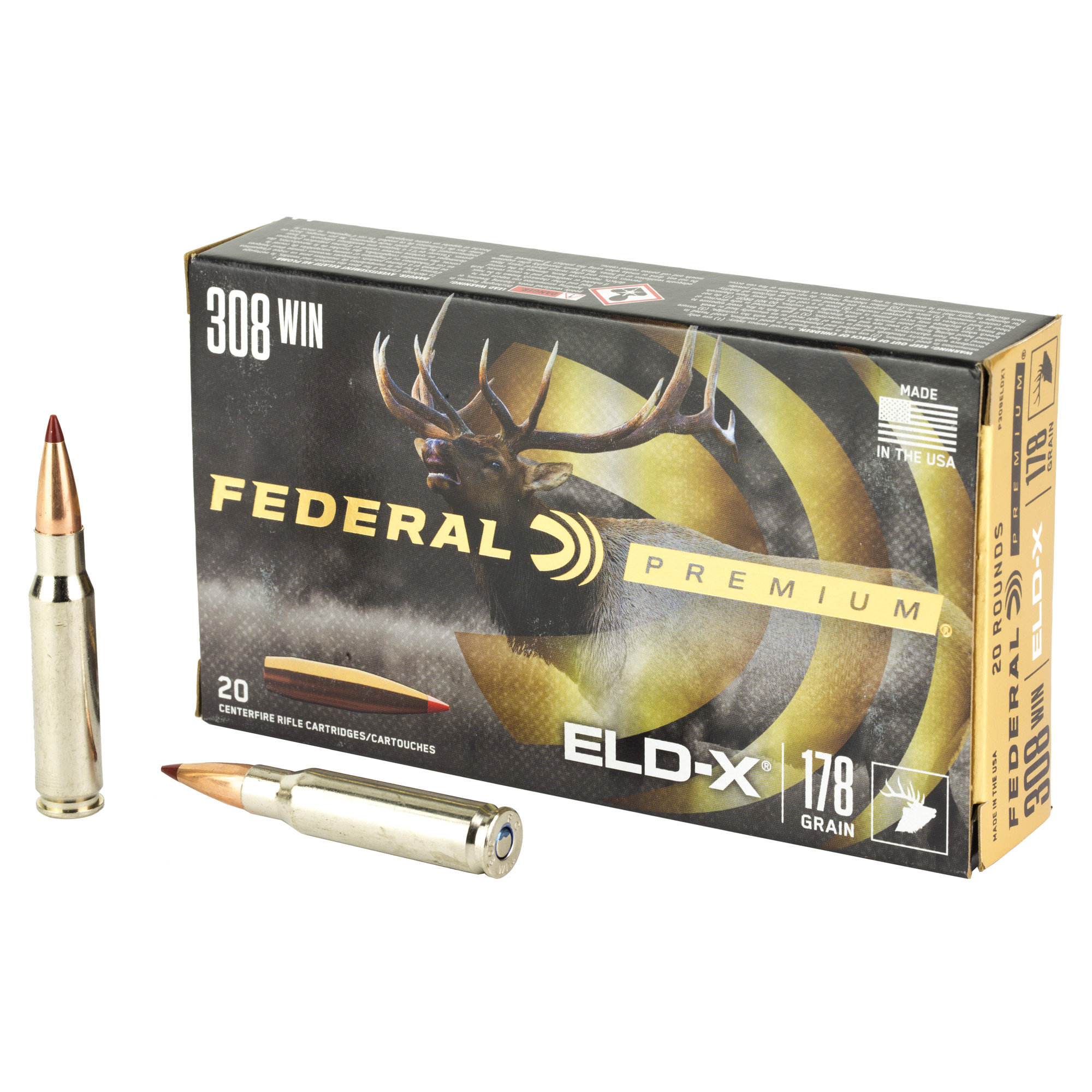 Federal Premium Rifle Ammo 308 Win. 178 gr. ELDX 20 rd.