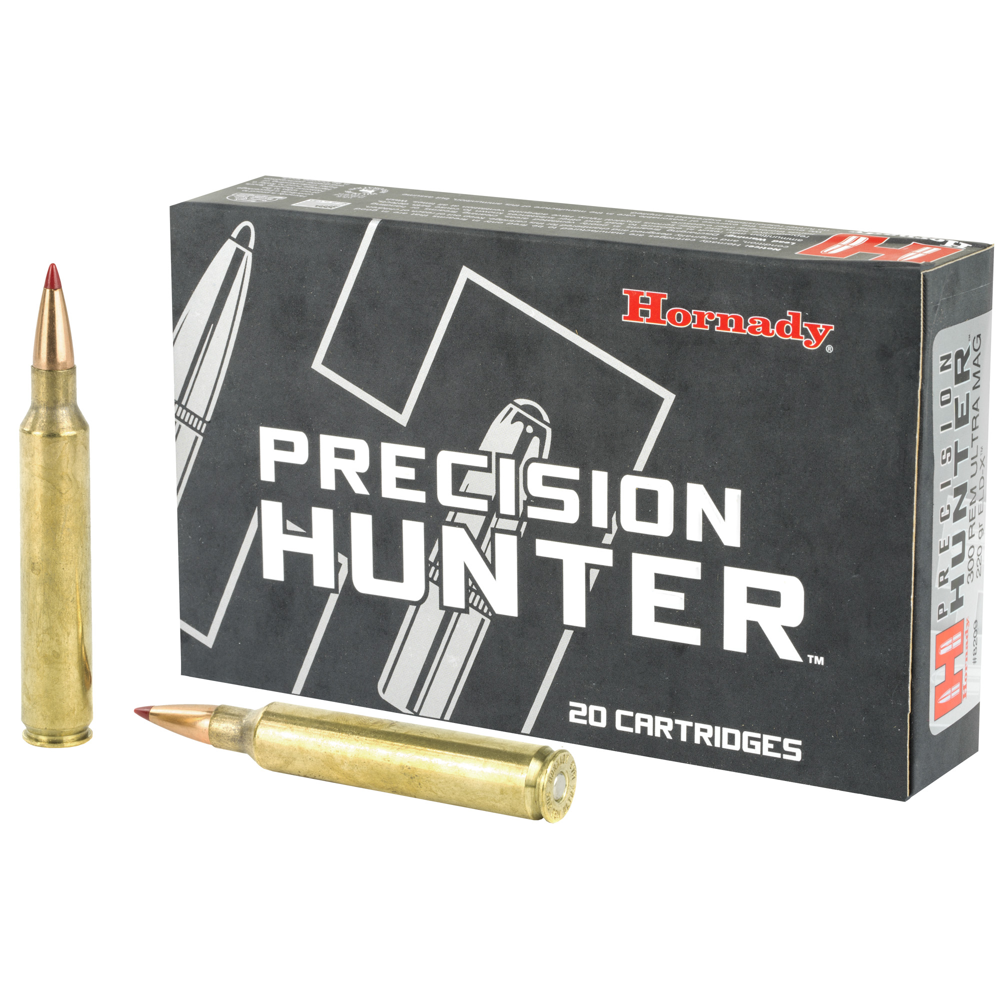 Hornady, Precision Hunter, 300 Remington Ultra Mag, ELD-X, 220 Grain, 20 Rounds