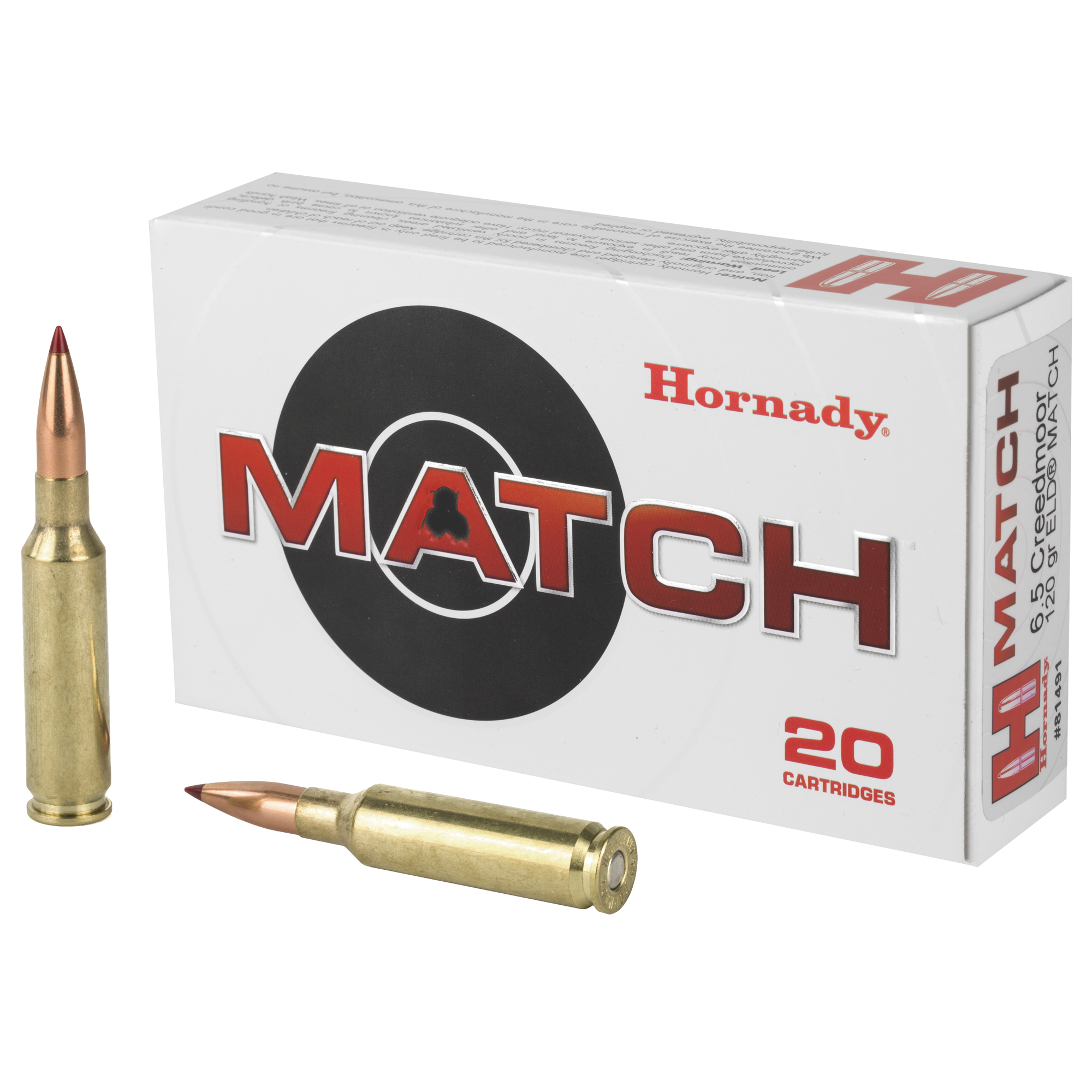 Hornady Match Rifle Ammo 6.5 Creedmoor 120 gr. ELD Match 20 rd.