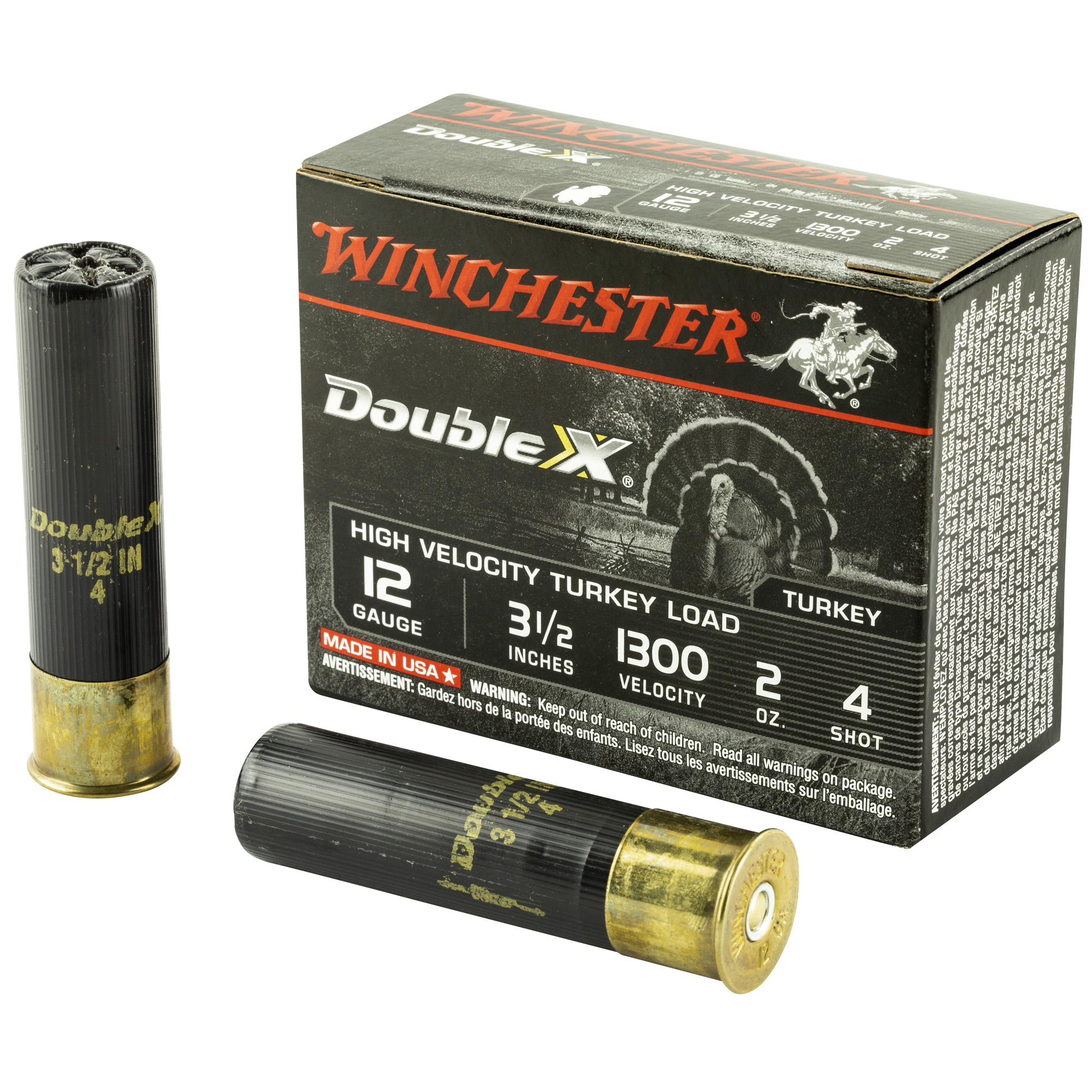 Winchester Double X High Velocity Turkey Load 12 ga. 3.5 in. 2 oz. 4 Shot 10 rd.