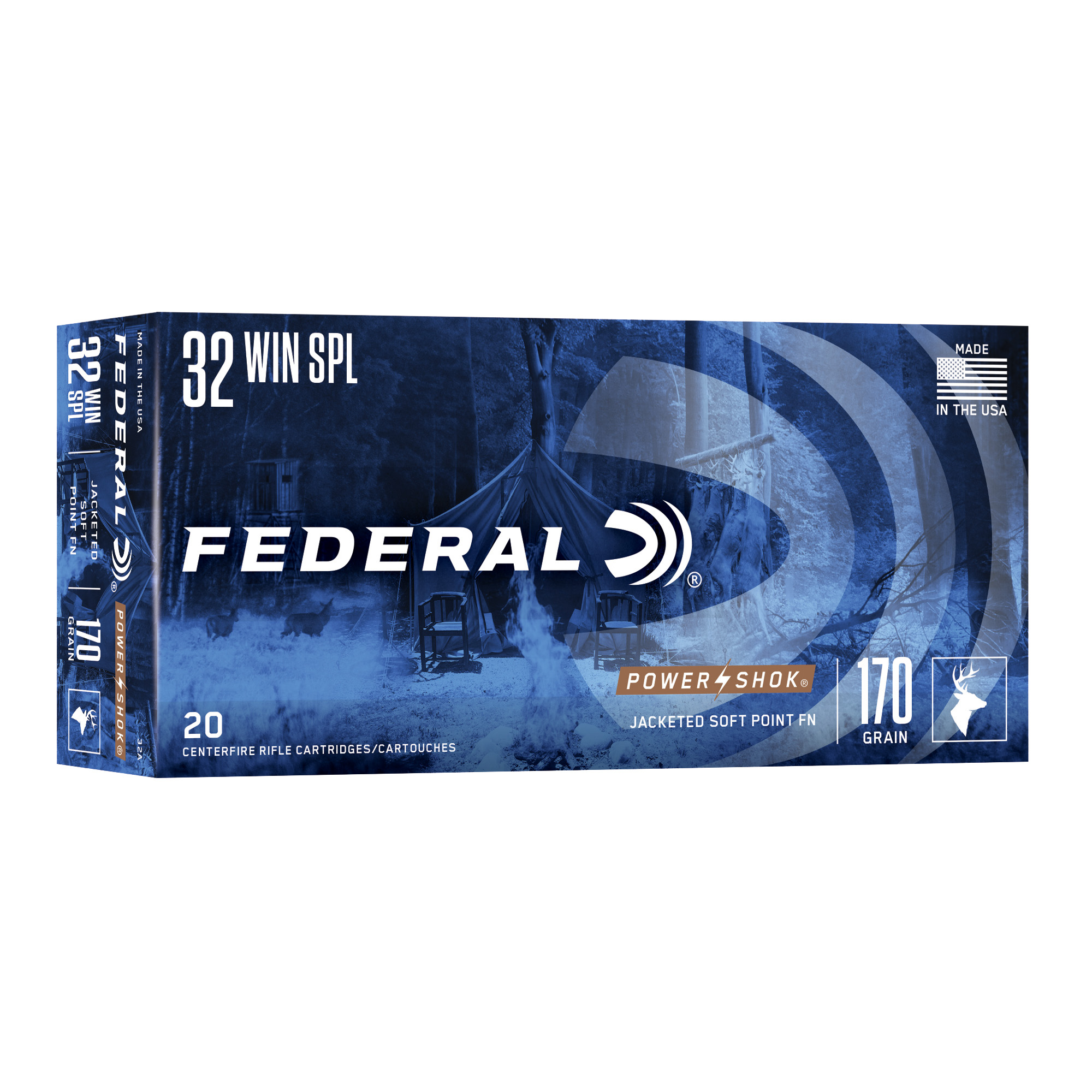 Federal PowerShok 32 Winchester Special Soft Point 170 Grain 20 Rounds