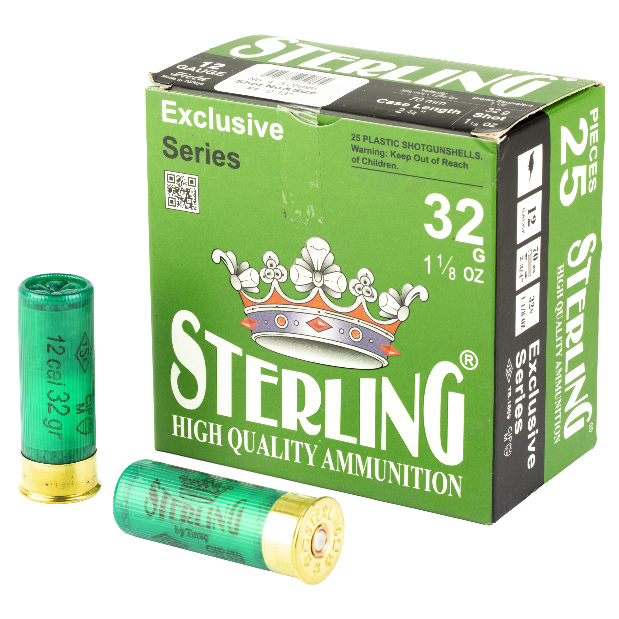 STERLING EXCLSV 12GA 2.75" #4 25 Rounds - 8698779950804