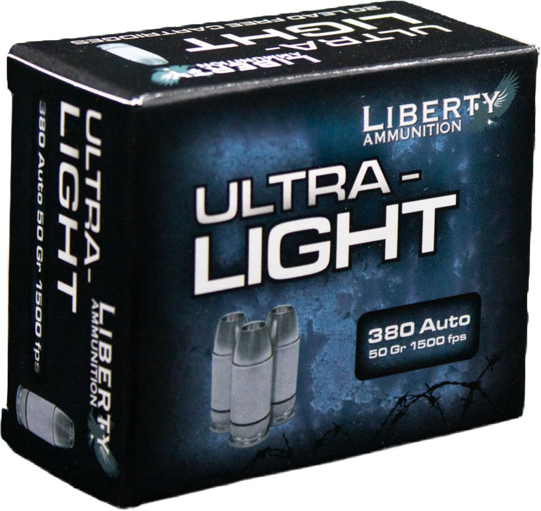 Ultra-Light Ammunition .380 ACP 50gr Copper Mono Frag HP 20/rd