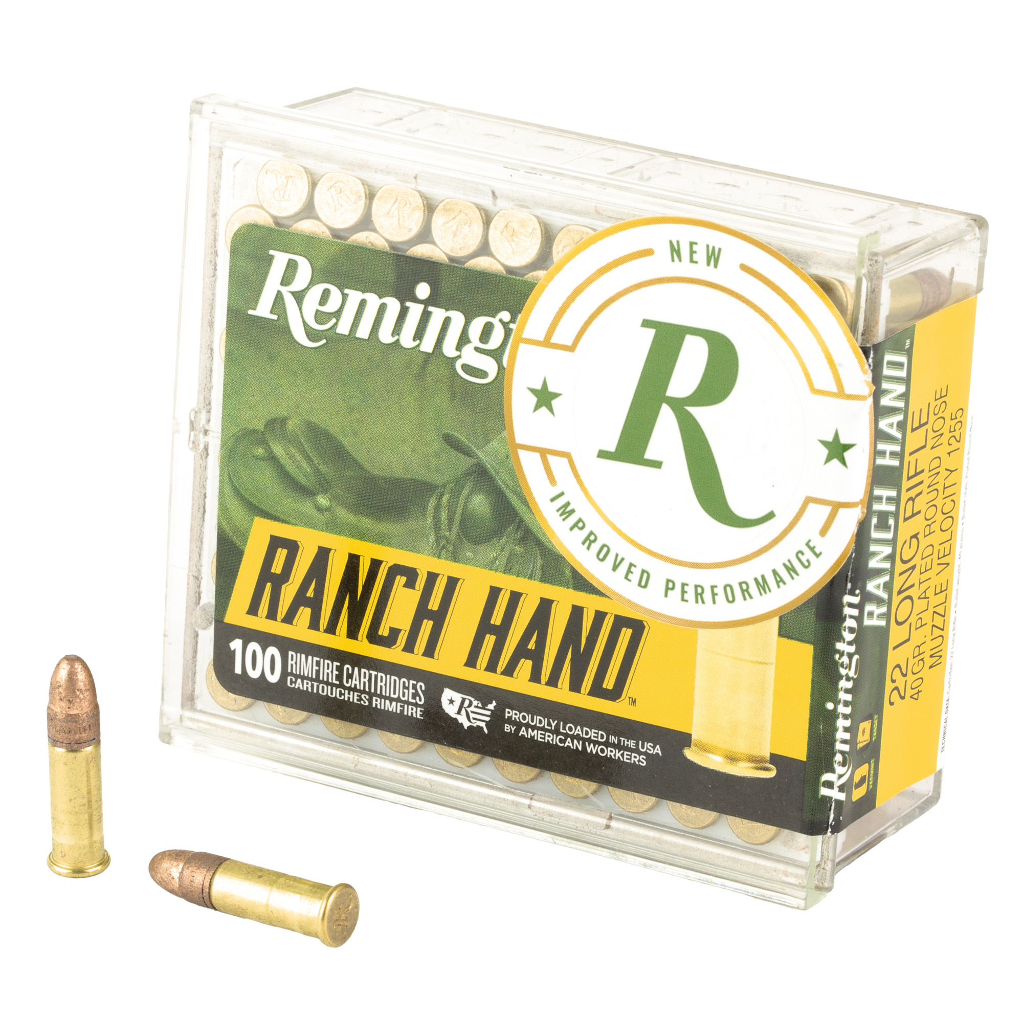 Remington Ranch Hand 22 Long Rifle Plated Lead Round Nose 40 Grain 100 Rounds