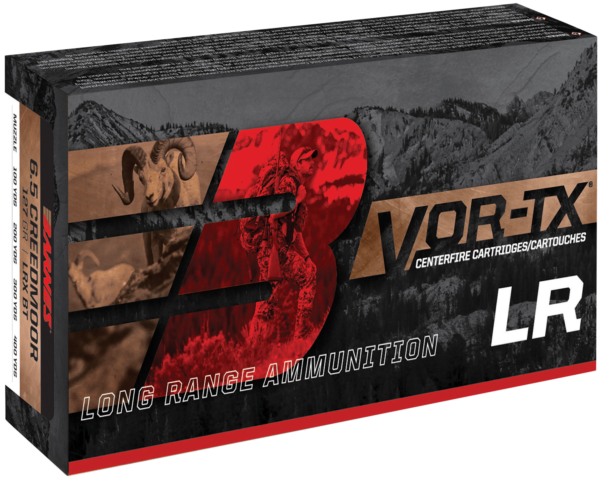 Barnes VOR-TX Long Range 300 Winchester Magnum LRX Boat Tail 190 Grain 20 Rounds