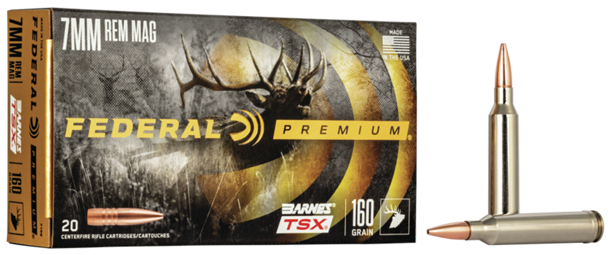 Federal Premium 7mm Remington Magnum Barnes TSX 160 Grain 20 Rounds
