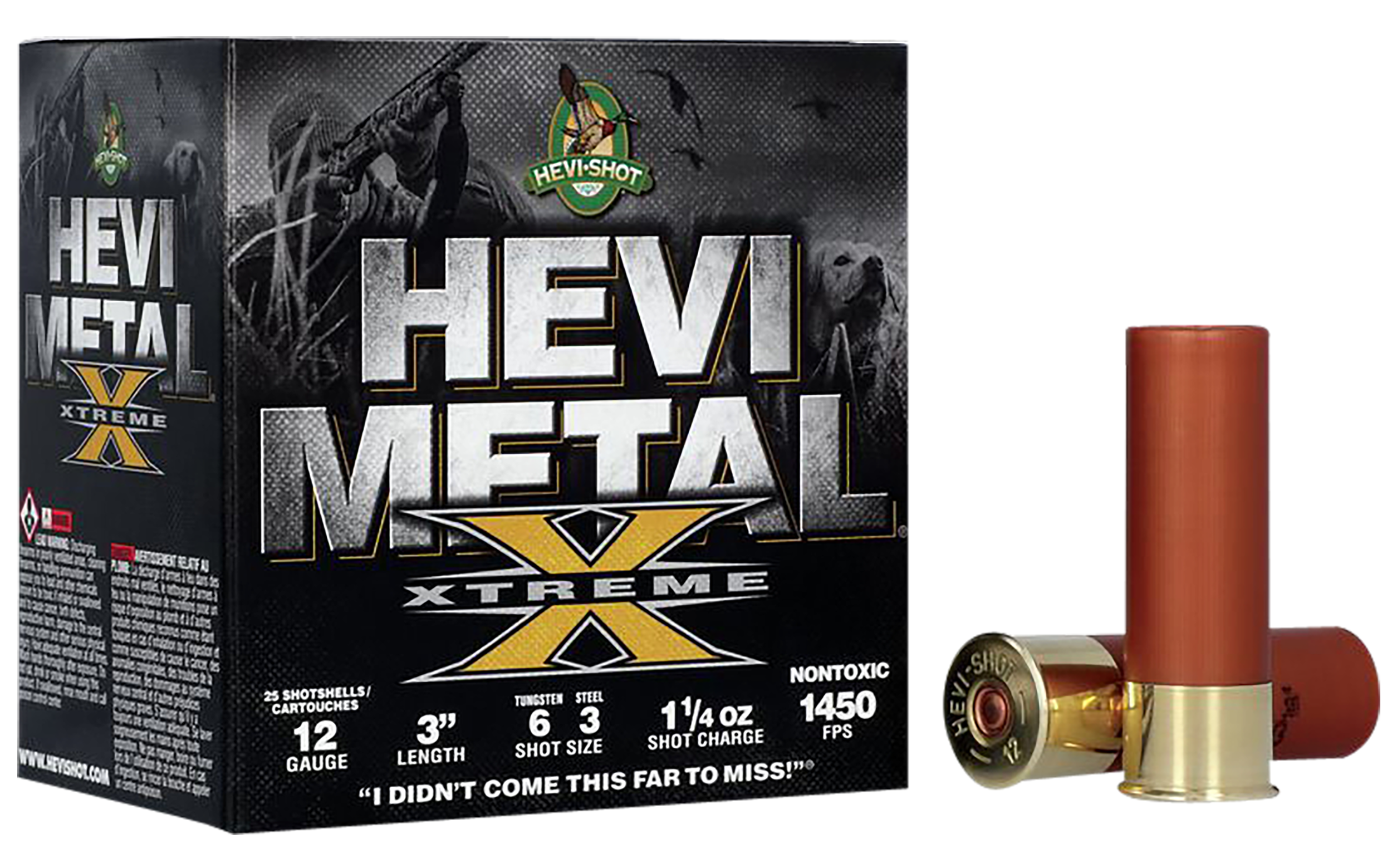 HEVI-Shot HS38126 HEVI-Metal Extreme 12Gauge 3" 1 1/4oz Steel/Tungsten 6/3Shot 25 Rounds