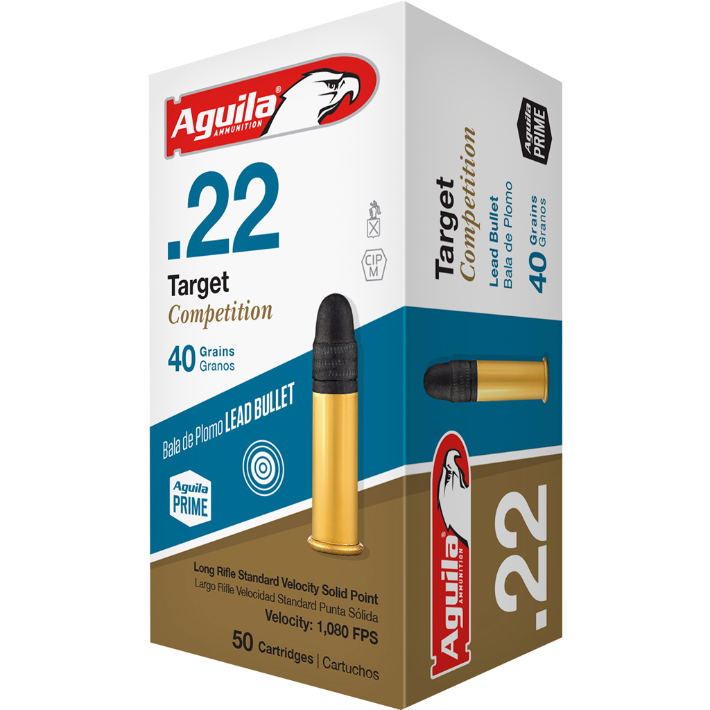 Aguila Target .22 Long Rifle Lead Solid Point 40 Grain 50 Rounds