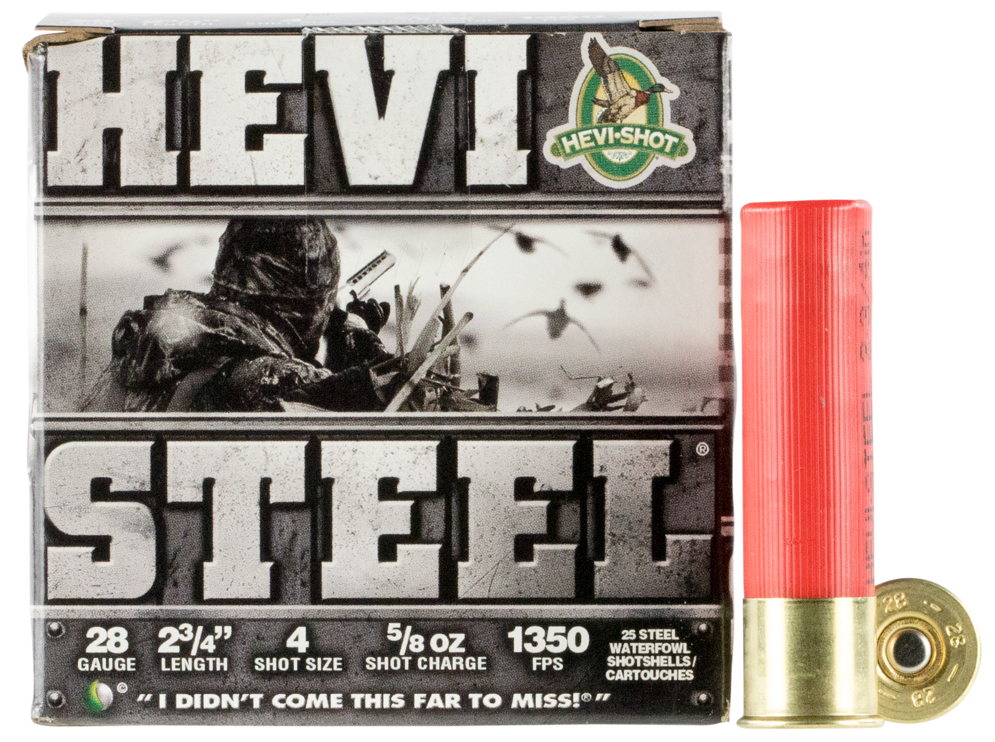 HEVI-Shot HS62804 HEVI-Steel  28Gauge 2.75" 5/8oz 4Shot 25 Rounds