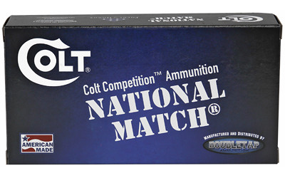 Double Tap Colt National Match Handgun Ammunition 10mm Auto 180gr FMJ 1140 fps 50/ct