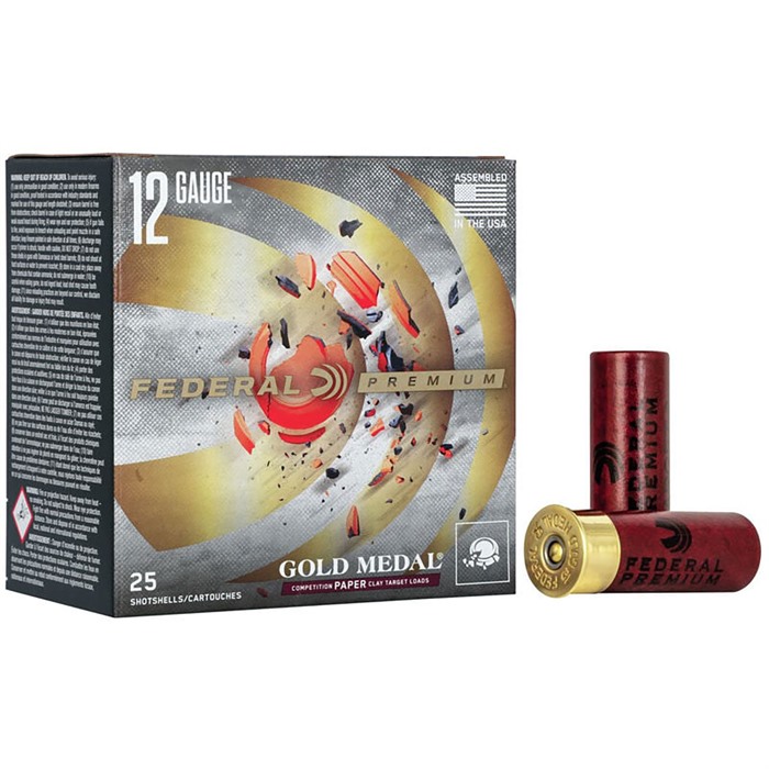 Federal Gold Medal Paper 12 Gauge 8 Shot 1 1/8 Ounce 25 Rounds