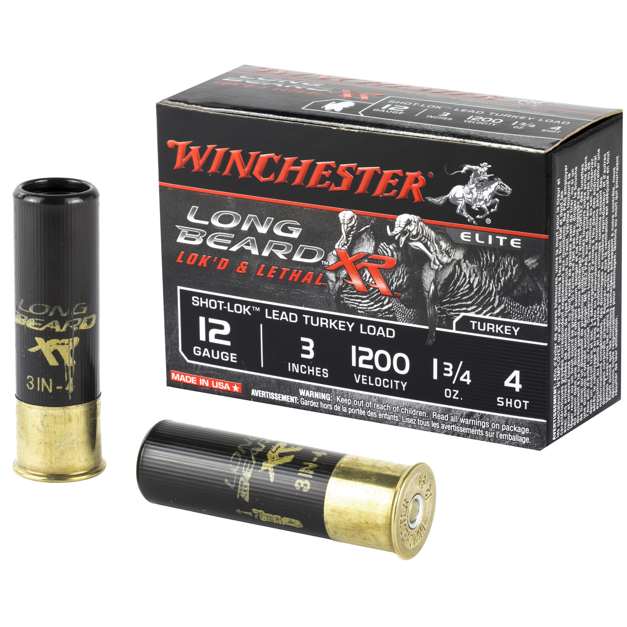 Winchester Long Beard XR Shot Lok Load 12 Gauge Lead Shot 1 3/4 oz 10 Rounds