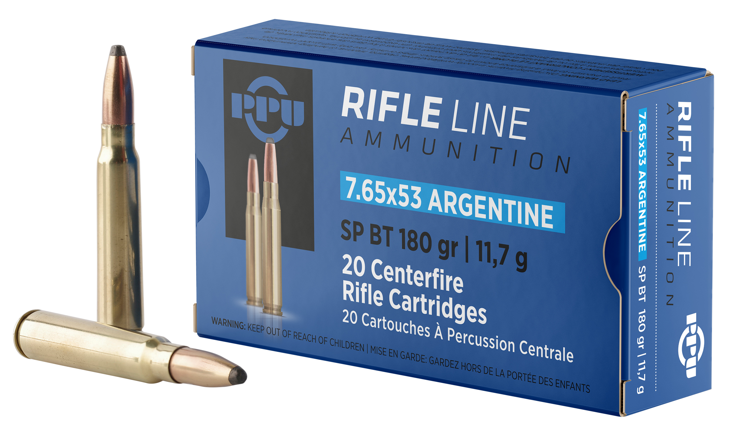 Prvi Partizan PPU PP7AS 7.65x53mm Argentine Soft Point Boat Tail 180 Grain 20 Rounds