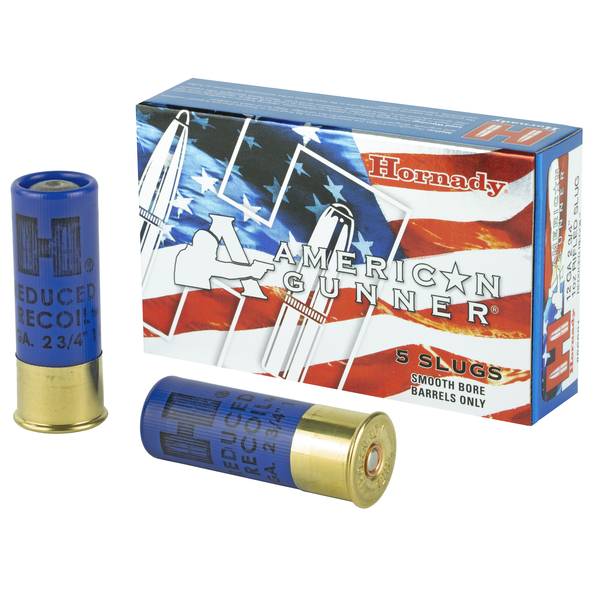 Hornady American Gunner Shotgun Ammo 12 ga. 2.75 in. 1oz Rifled Slug Reduced Recoil 5rd