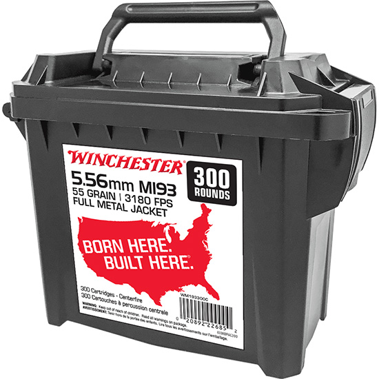 Winchester 5.56mm M193 FMJ 55 Grain 300 Rounds
