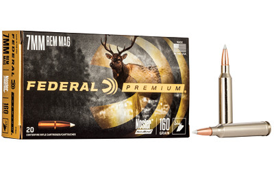 Federal Premium 7mm Remington Magnum Nosler AccuBond 160 Grain 20 Rounds