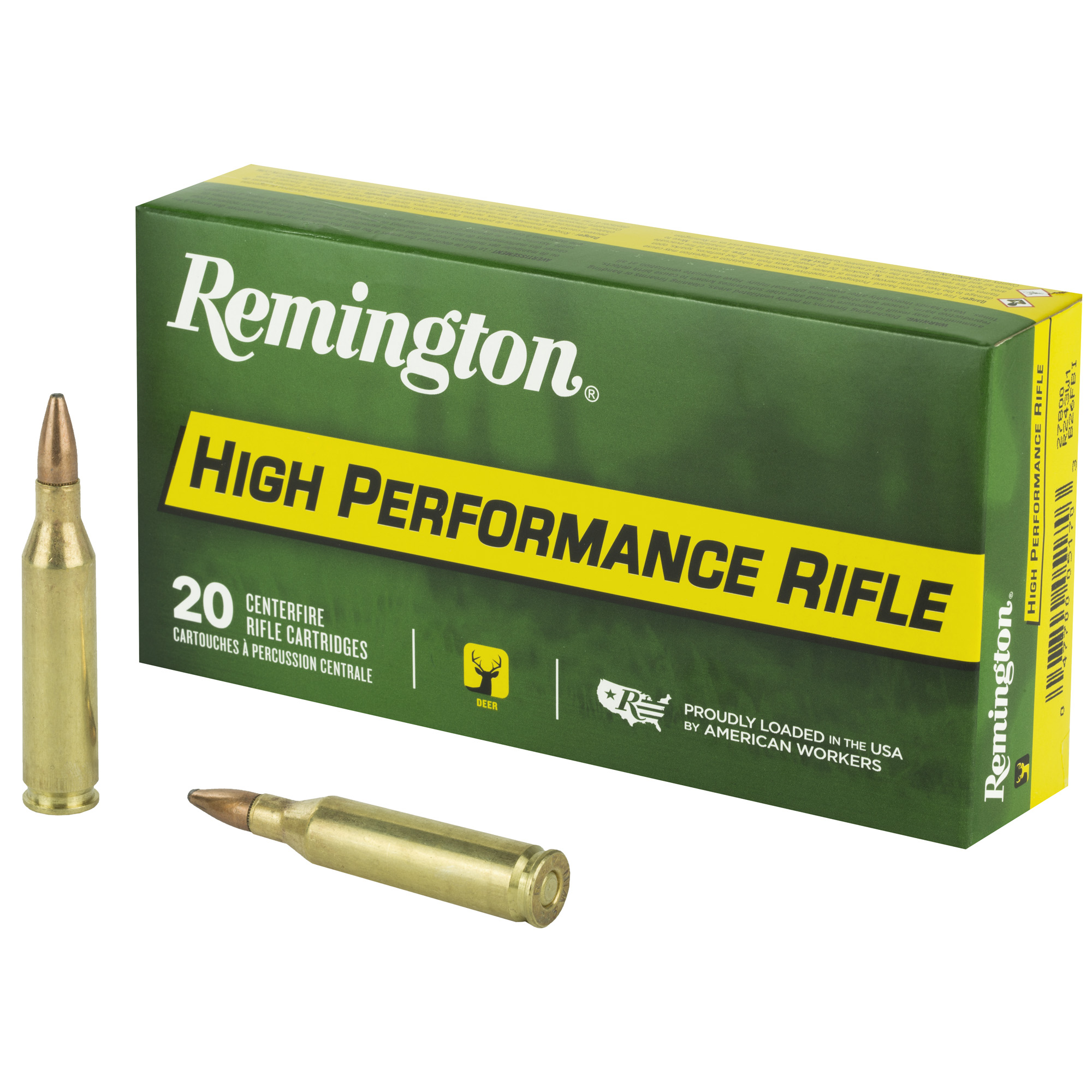 Remington High Performance Rifle Ammo 243 Winchester Pointed Soft Point 80 Grain 20 Rounds