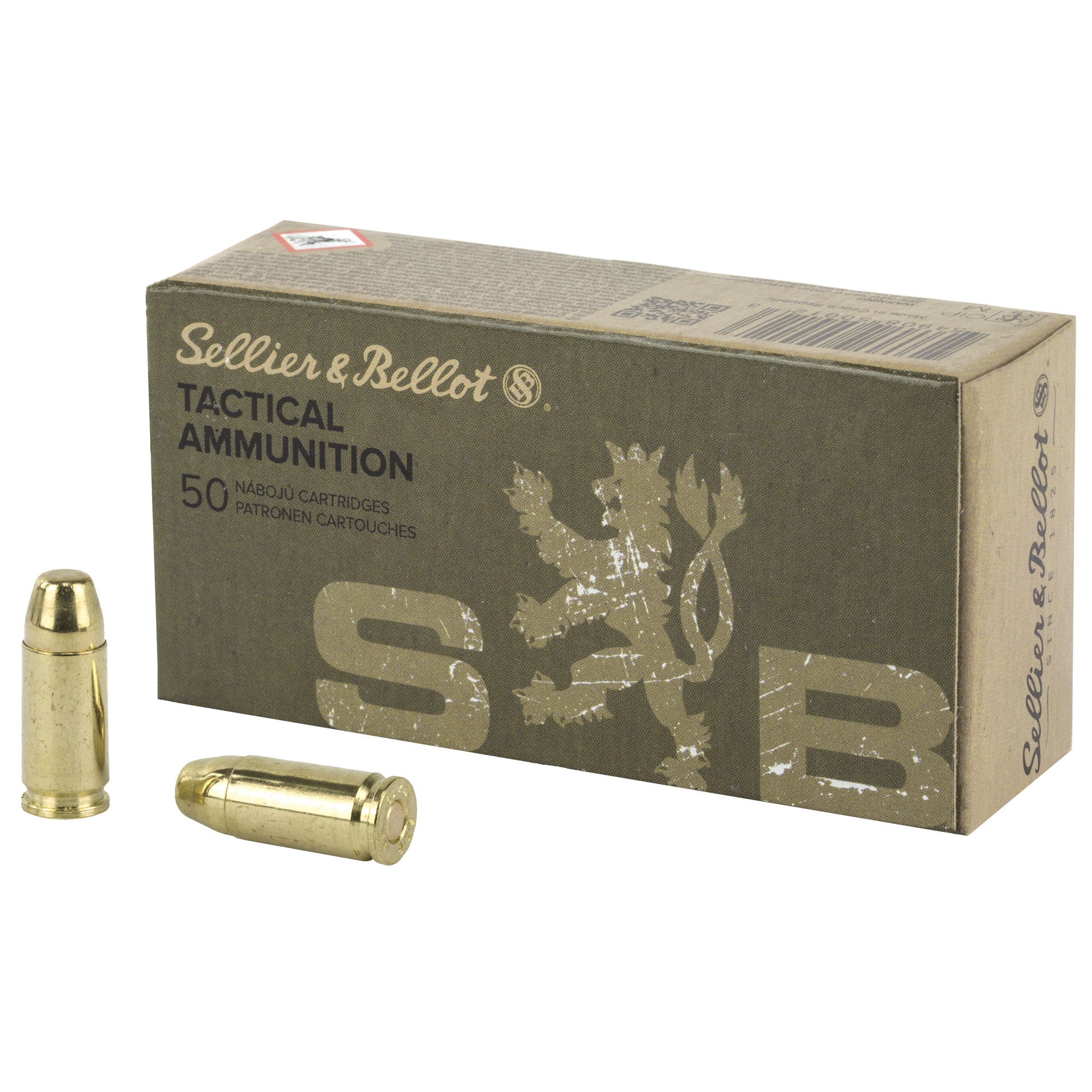 Sellier & Bellot, Subsonic, 9mm Luger, Full Metal Jacket, 140 Grain, 50 Rounds