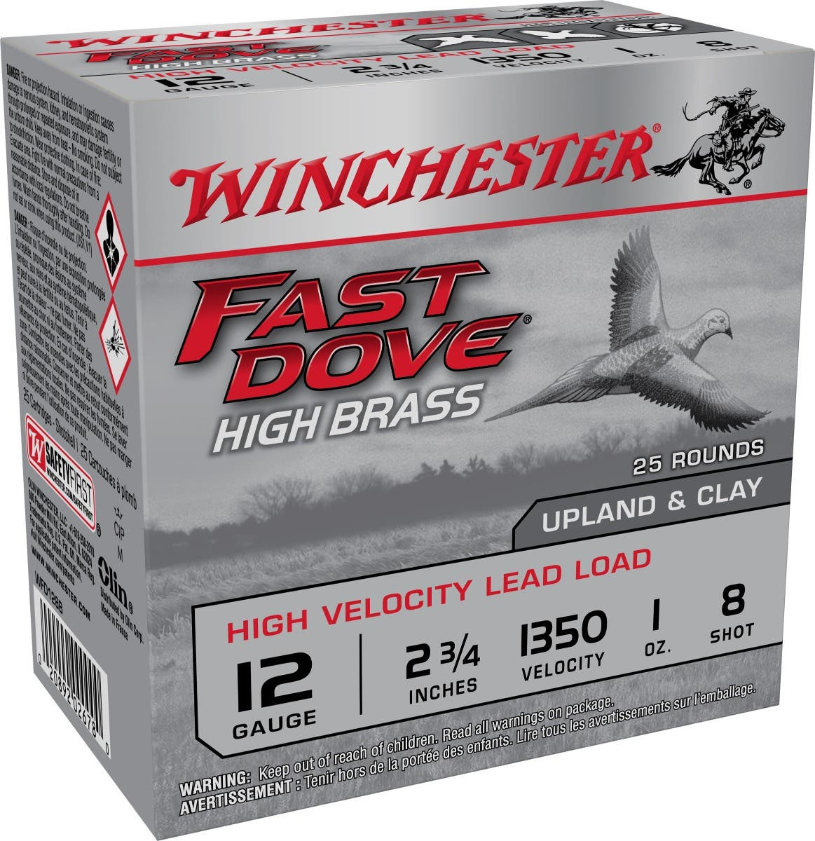 Winchester Fast Dove and Clay 12 Gauge Lead Shot 1 oz 25 Rounds