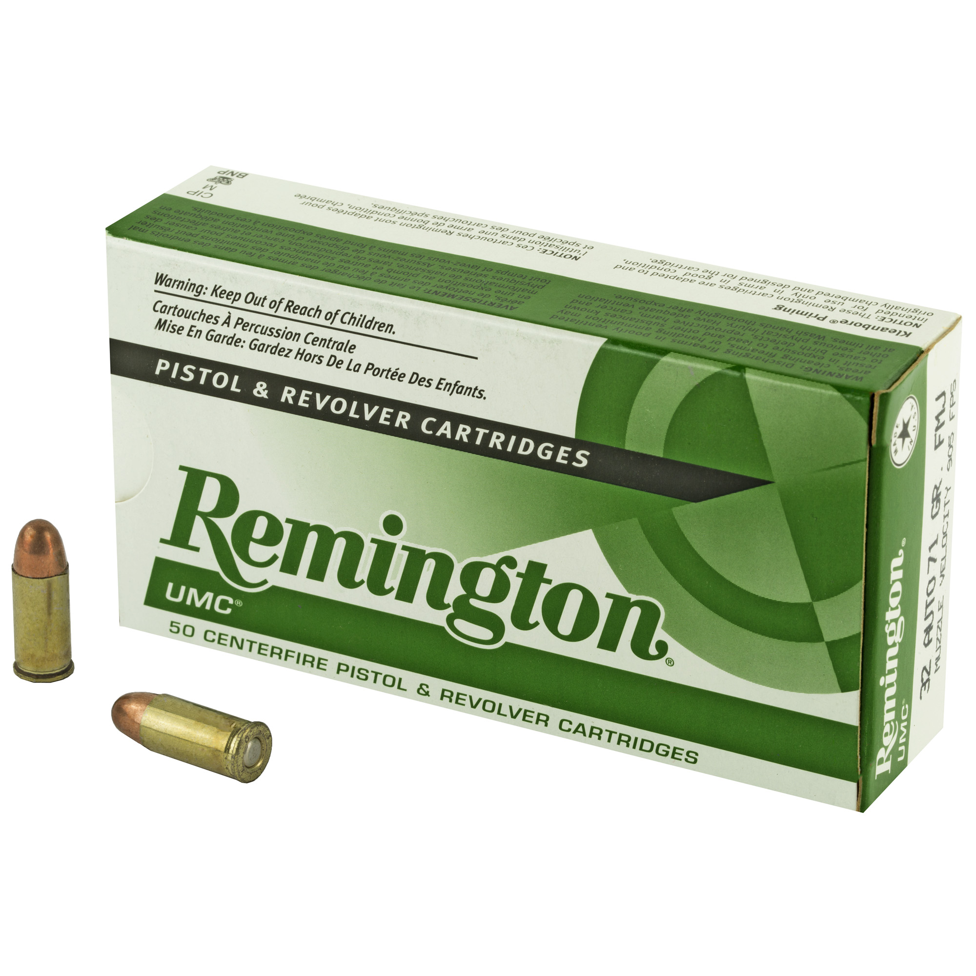 Remington UMC 32 ACP Full Metal Jacket 71 Grain 50 Rounds
