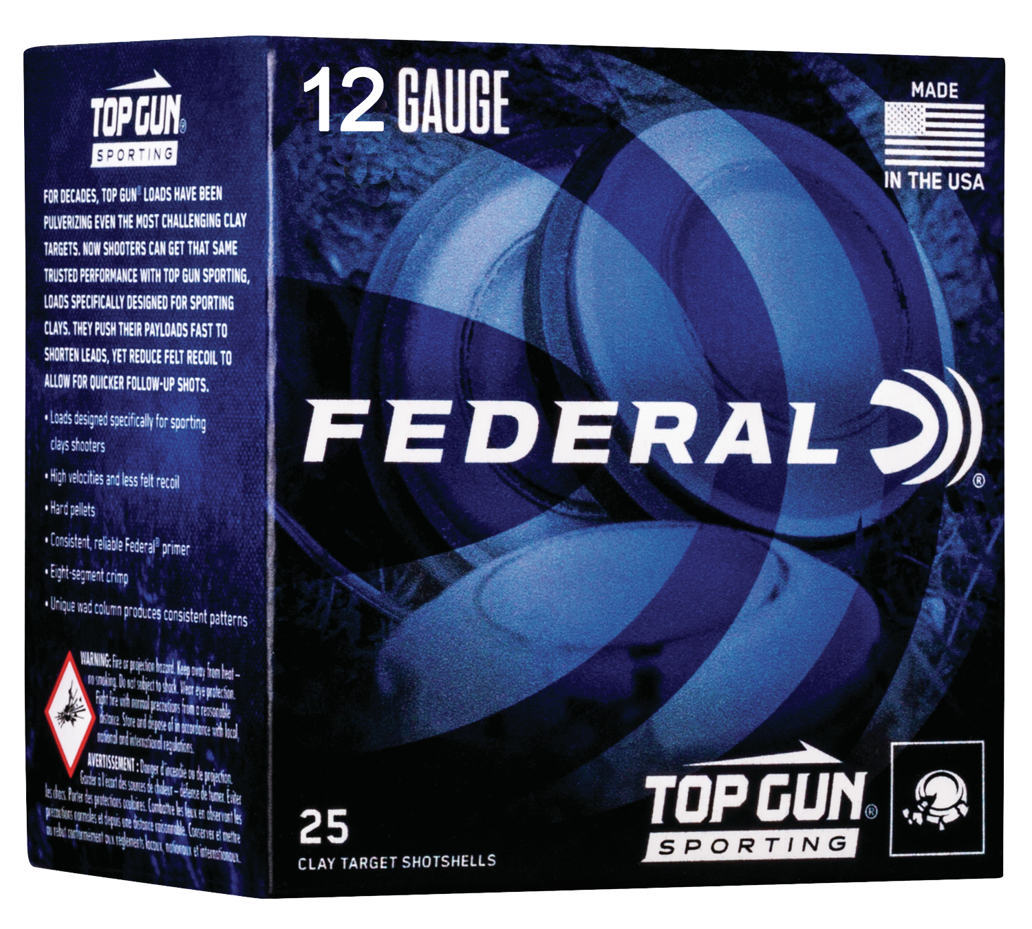 Federal Top Gun 12 Gauge Lead 1 Ounce 8 Grain 25 Rounds