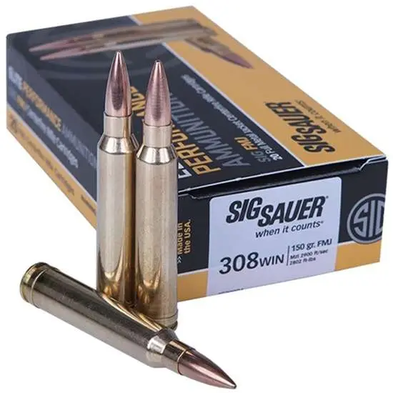 Sig Sauer Elite Performance .308 Winchester Full Metal Jacket 150 Grain 20 Rounds