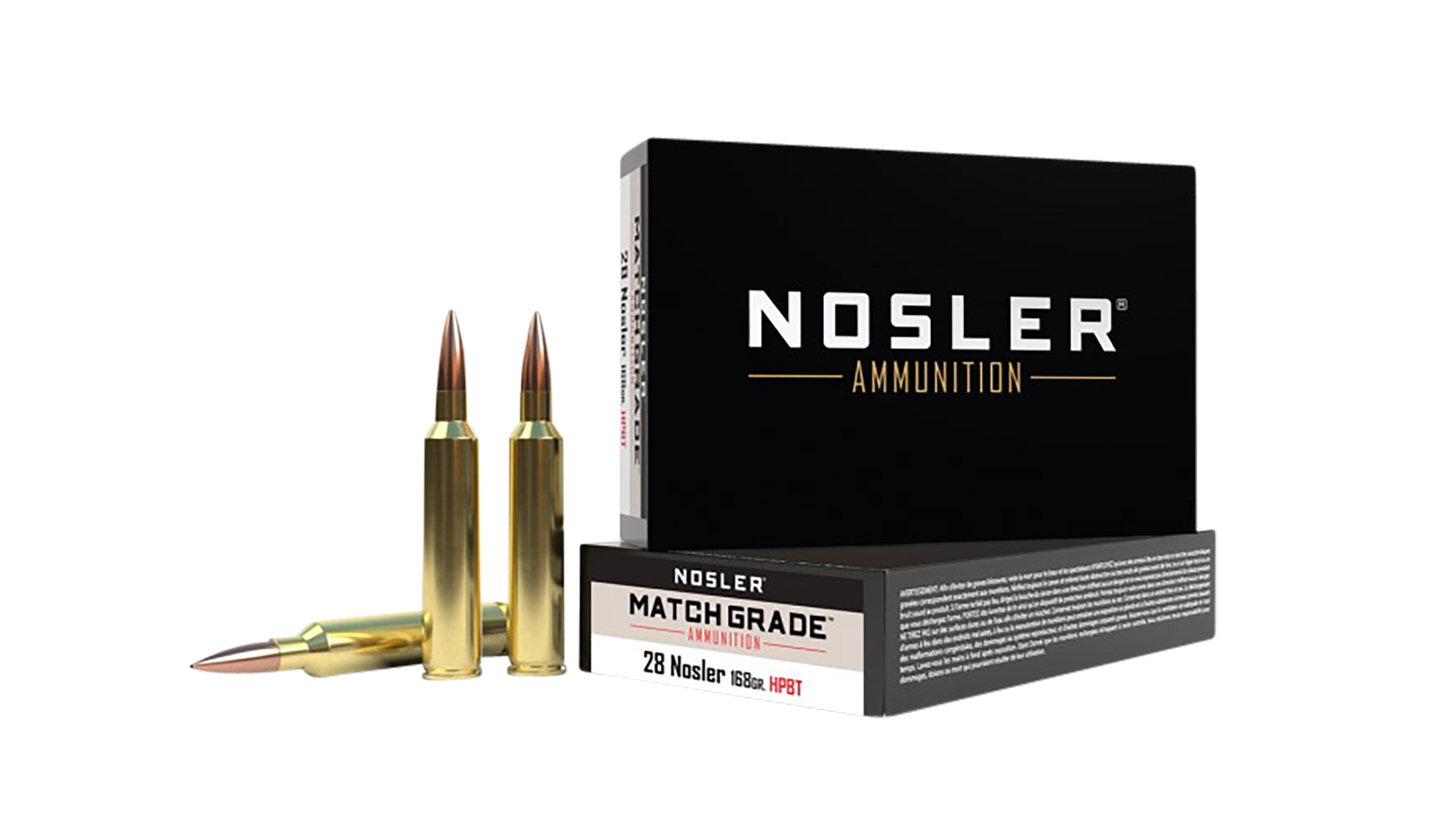 Nosler Match Grade 28 Nosler Custom Competition Hpbt 168 Grain 20 Rounds