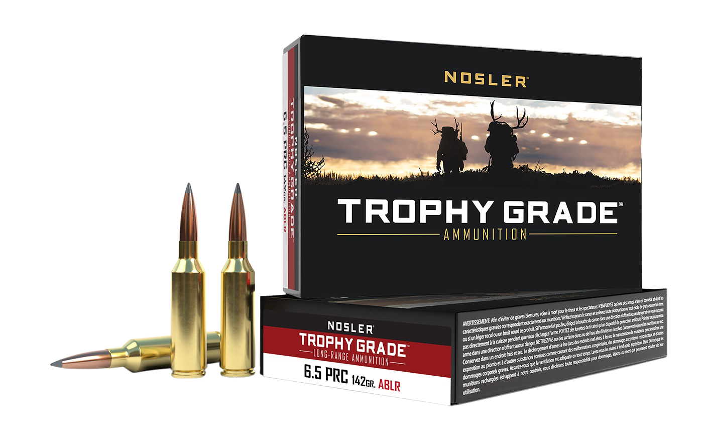 Nosler, Trophy Grade, 6.5 Prc, AccuBond Long Range Spitzer, 142 Grain, 20 Rounds