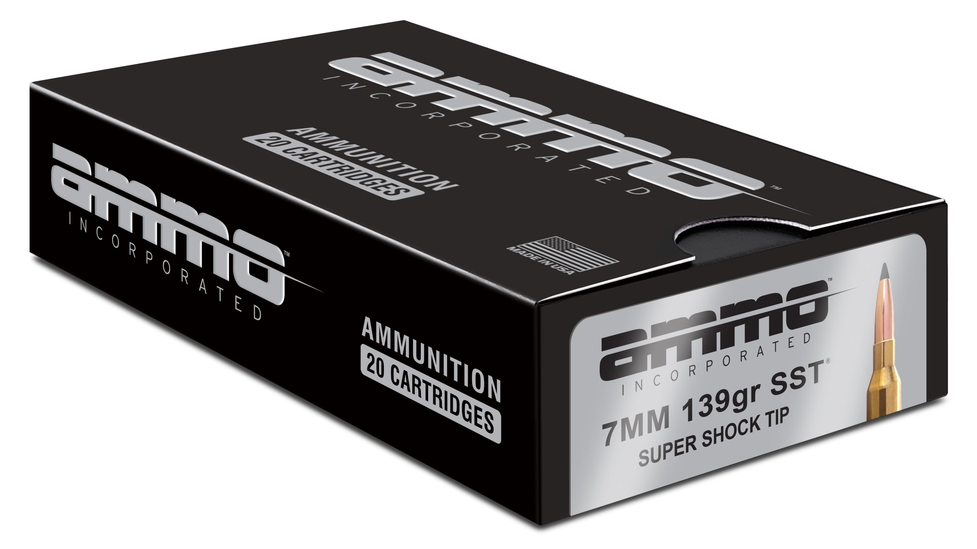 Ammo Inc Signature Hunt 7mm Remington Magnum Rifle Ammo - 139 Grain | Super Shock Tip | 200rd Case