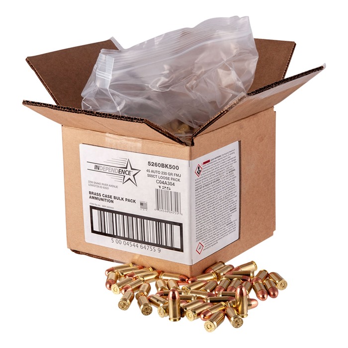 Federal CCI Independence 45 ACP Full Metal Jacket 230 Grain 500 Rounds