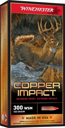 Winchester Copper Impact 300 WSM Solid Copper Expanding 150 Grain 20 Rounds