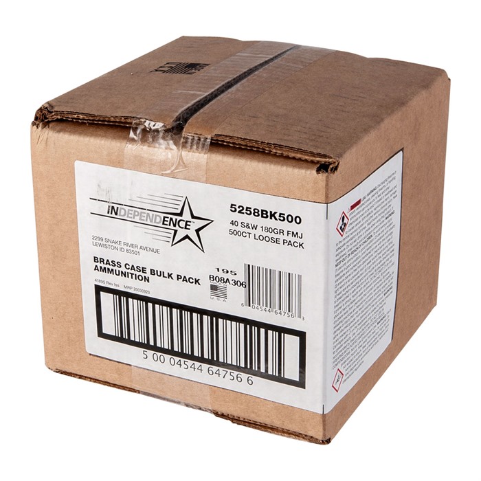 Federal CCI Independence 40 S&W FMJ 180 Grain 500 Rounds
