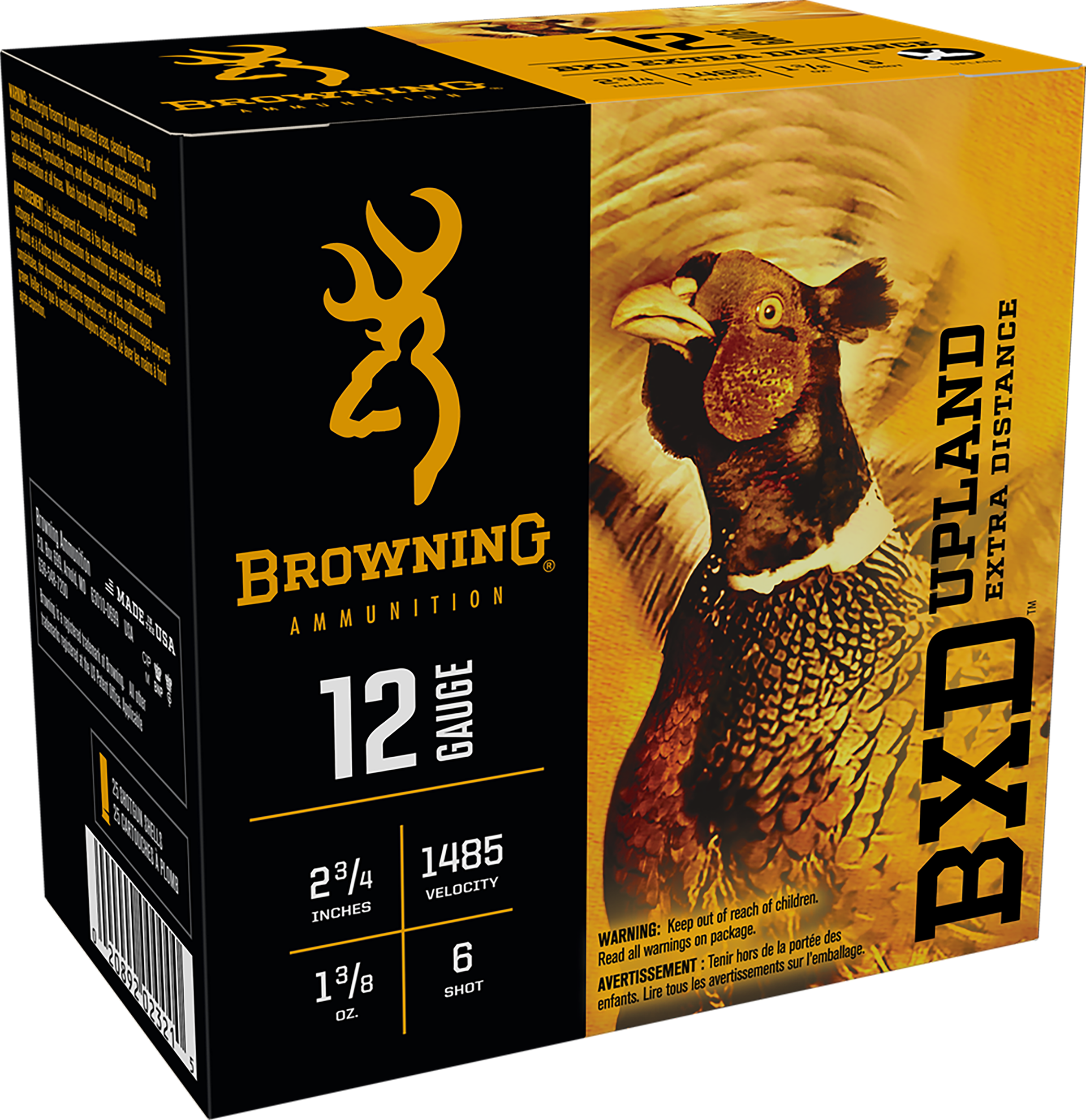 Browning BXD Upland 12 Gauge Nickel-Plated Lead 1 3/8 Ounce 25 Rounds