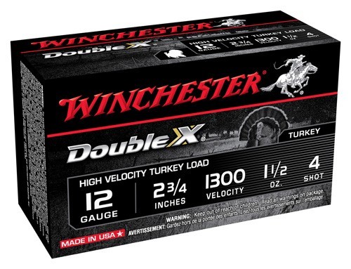 Winchester Double X High Velocity Turkey Load 12 Gauge 4 Shot 1.5 Ounce 10 Rounds