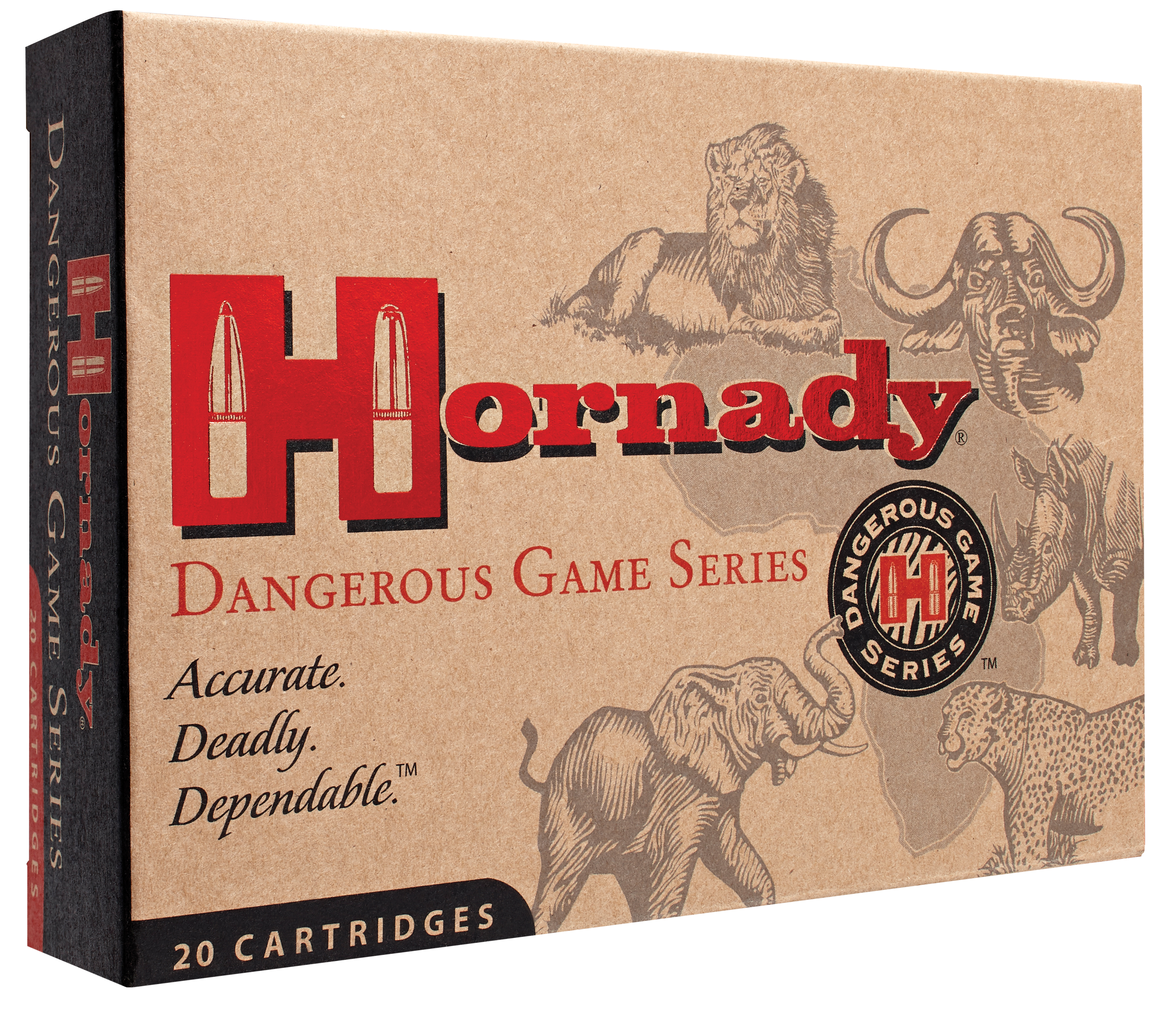 Hornady Dangerous Game, 500-416 Nitro Express, Dangerous Game Solid, 400 Grain, 20 Rounds