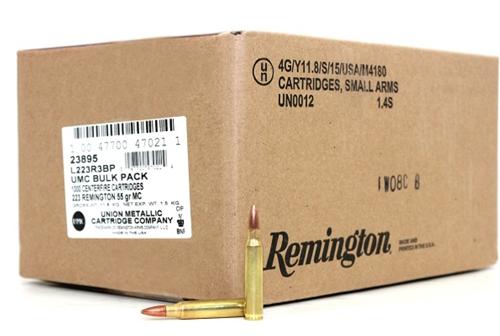 Remington L223R3BP 223 Remington Full Metal Jacket 55 Grain 1000 Rounds