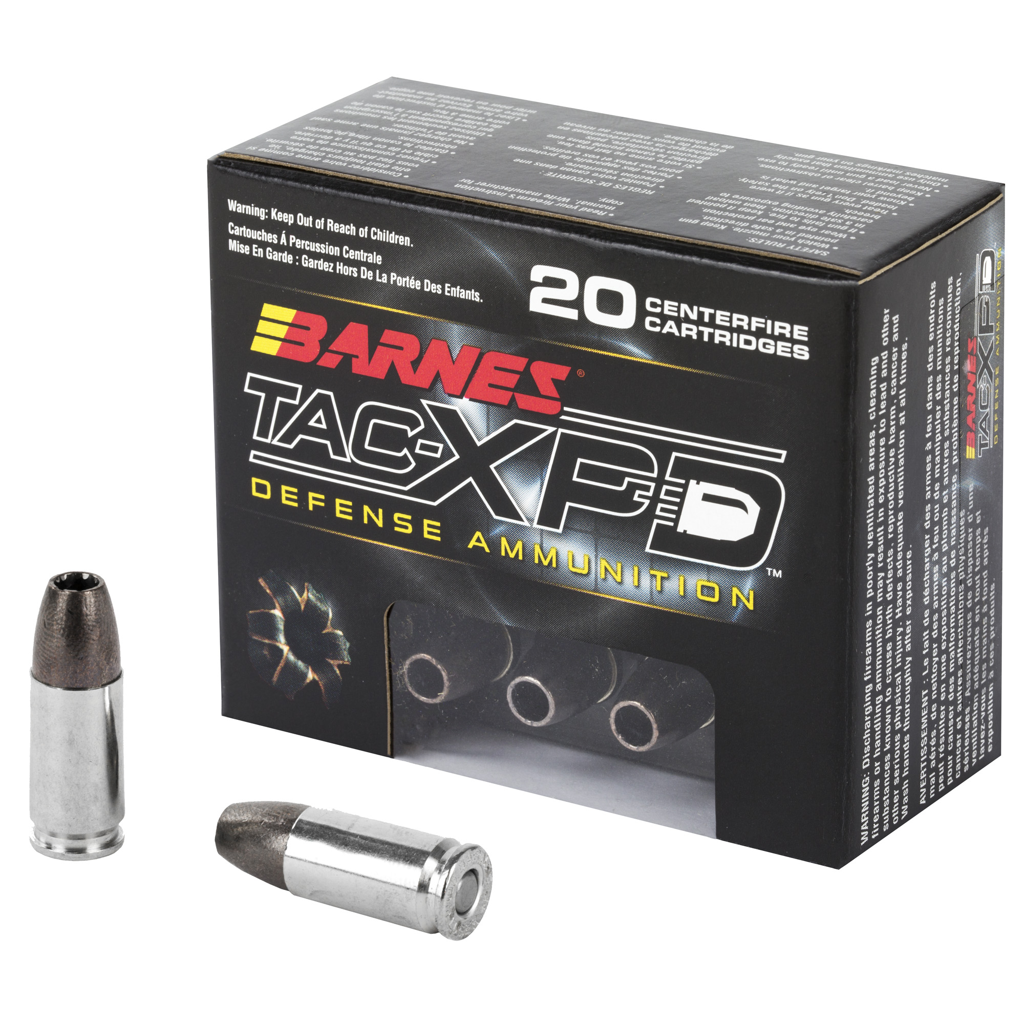 Barnes Bullets TAC-XPD 9mm Luger +P TAC-XP 115 Grain 20 Rounds