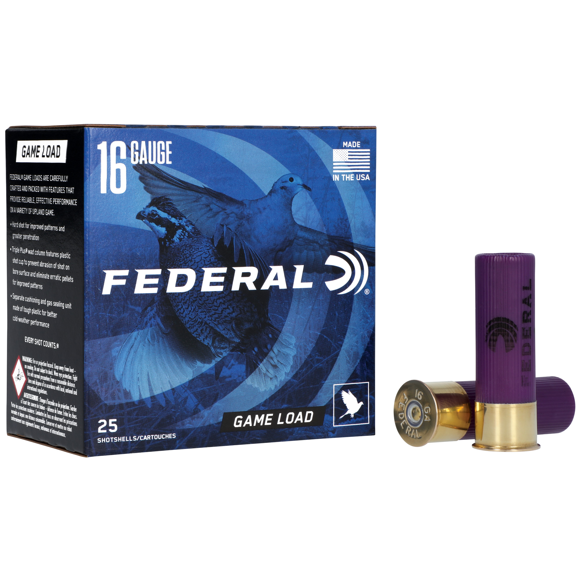 Federal H160 Classic 16 Gauge Lead Shot 7 1/2 25 Rounds