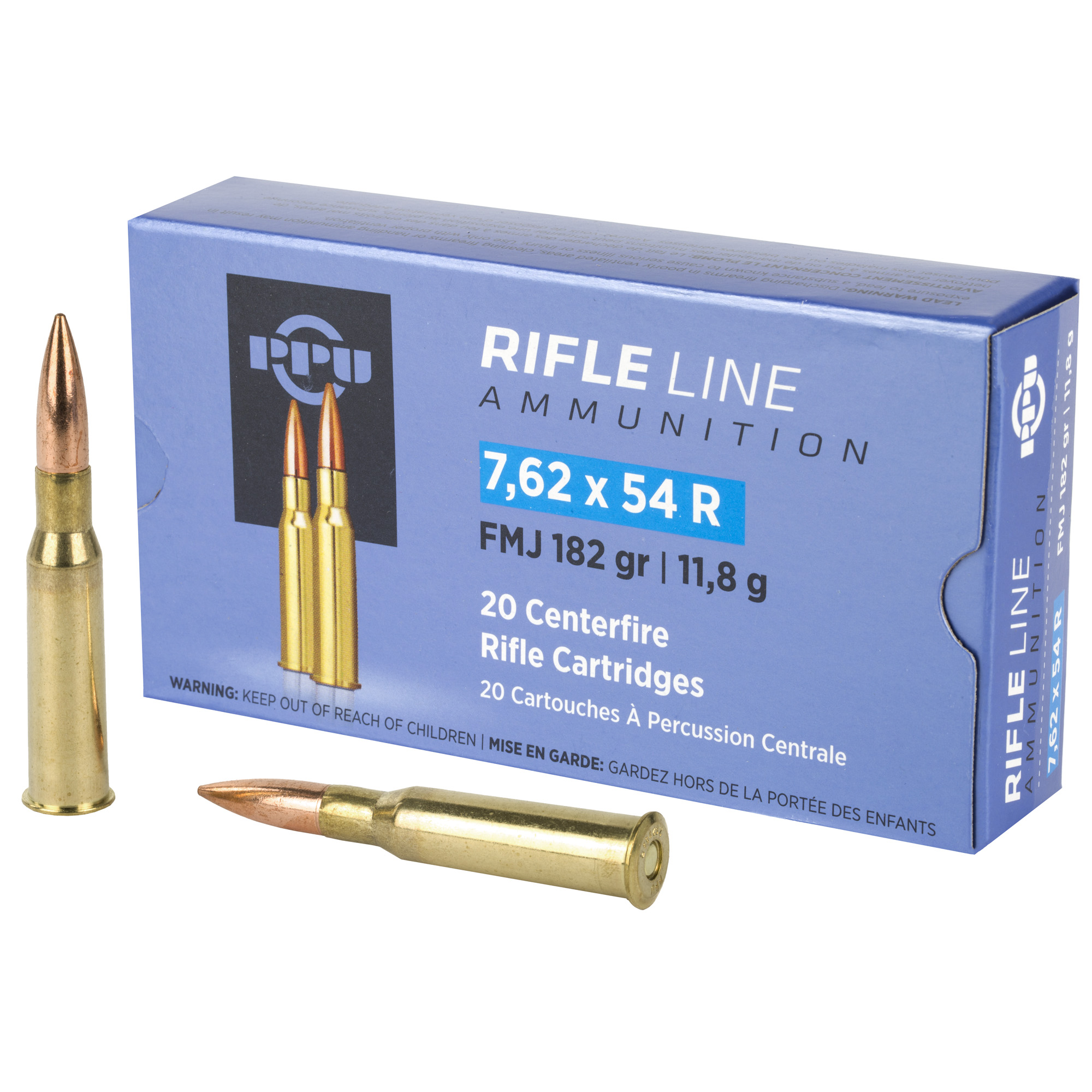 Prvi Partisan PPU PP76254F 7.62x54mmR Full Metal Jacket 182 Grain 20 Rounds