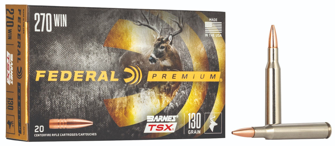 Federal Premium Barnes TSX 270 Winchester 130 Grain 20 Rounds