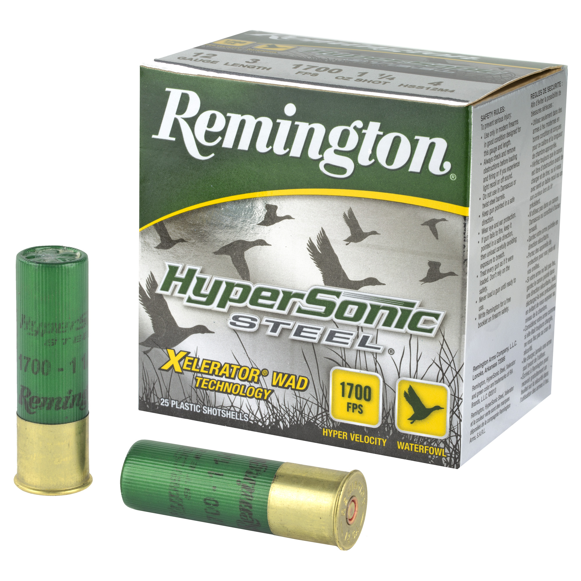 Remington HyperSonic Steel Loads 12 Gauge Steel Shot 1 1/4 Ounce 25 Rounds